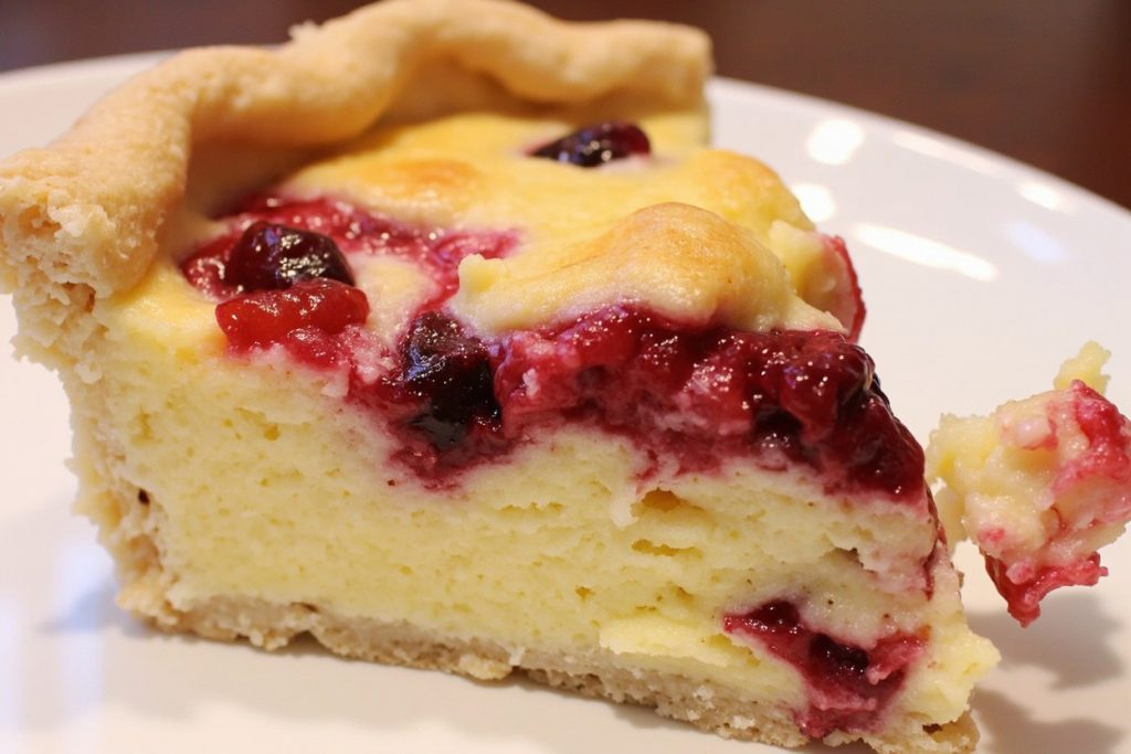 Пошаговый рецепт Творожного пирога с вишней.