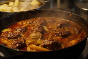 Баранина с картофелем в пряном соусе: пошаговый рецепт.