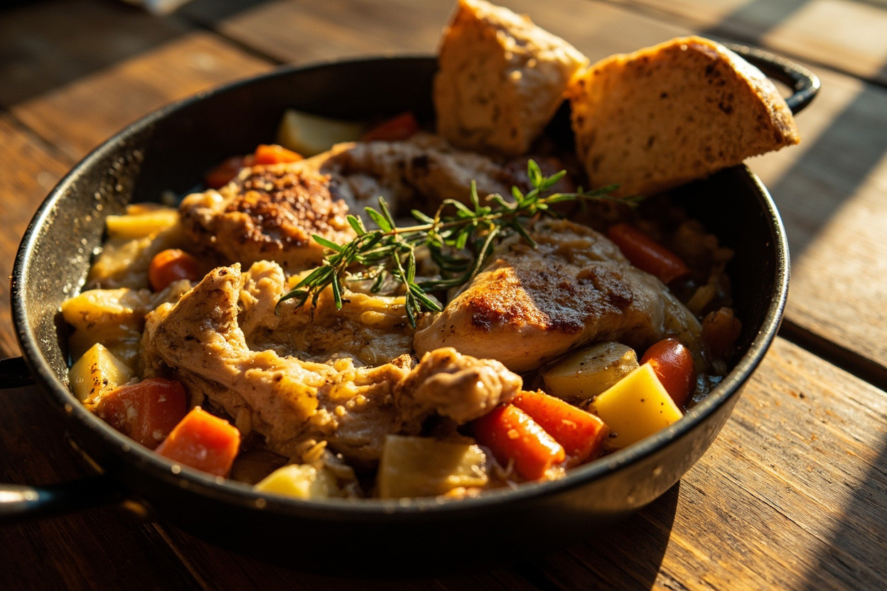 Фрикасе из курицы с овощами: пошаговое руководство.