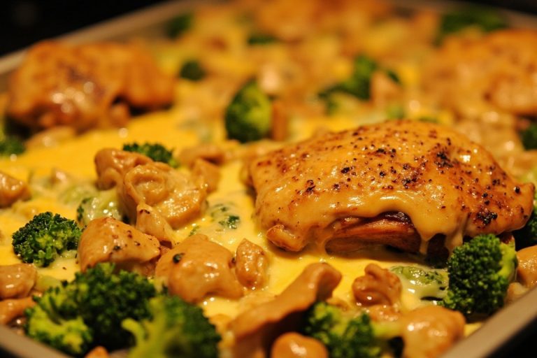 Курица с брокколи и сыром в духовке: пошаговый рецепт.