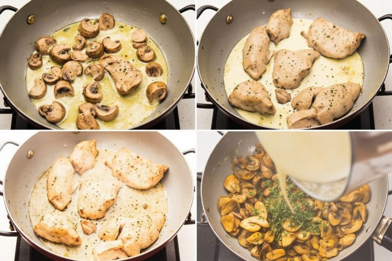 Курица в сливочном соусе с грибами: пошаговое руководство.