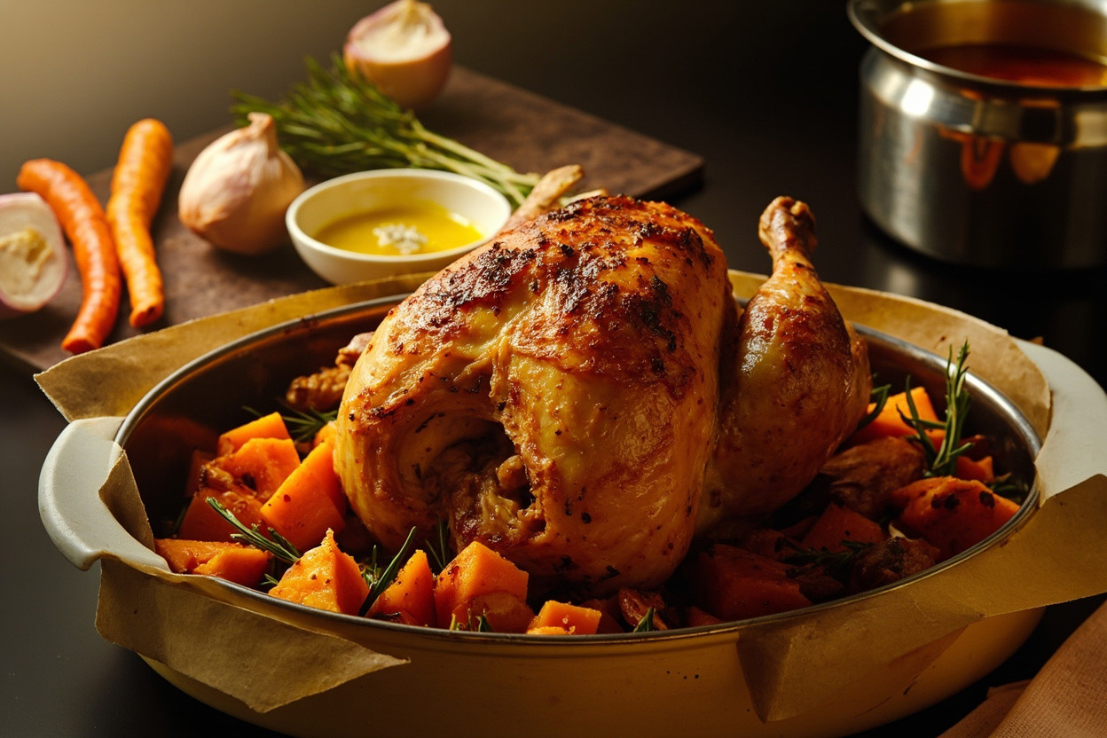 Индейка, запеченная с тыквой и специями: пошаговое руководство.