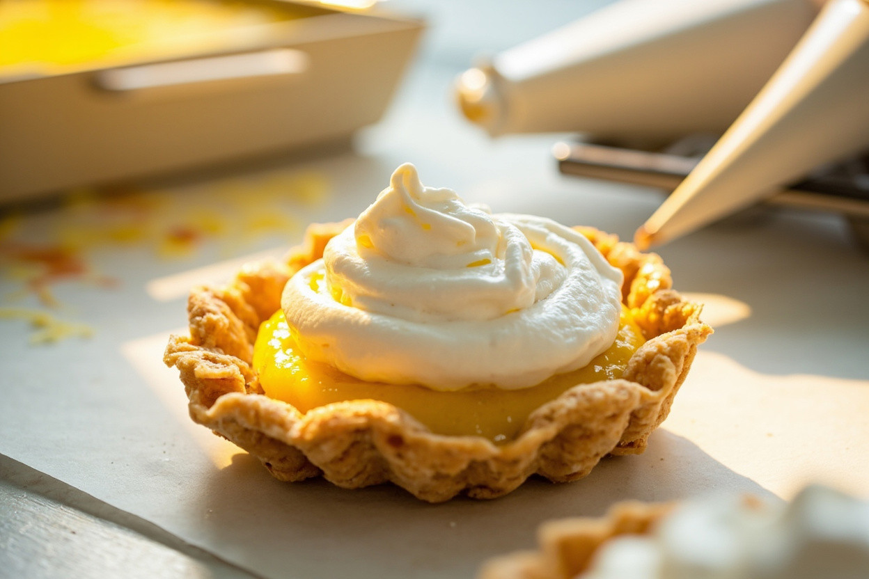 Пошаговый рецепт Пирожного с лимонной начинкой и безе.