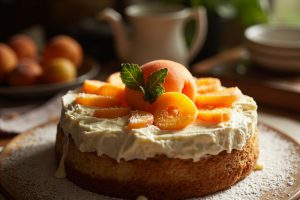 Как приготовить Торт с абрикосами и сливками: пошаговая инструкция.