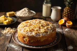 Пошаговый рецепт Кокосового кекса с ананасом.