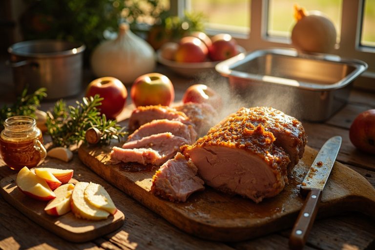 Свинина с яблоками и медом в духовке: пошаговое руководство.