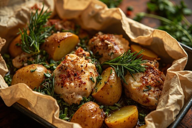 Курица с картофелем и зеленью в рукаве: пошаговое руководство.