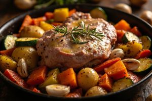 Телятина с печеными овощами: пошаговое руководство.