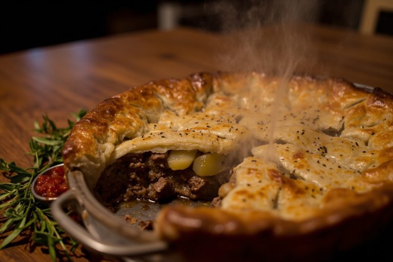 Пирог с мясом и картофелем: пошаговый рецепт.