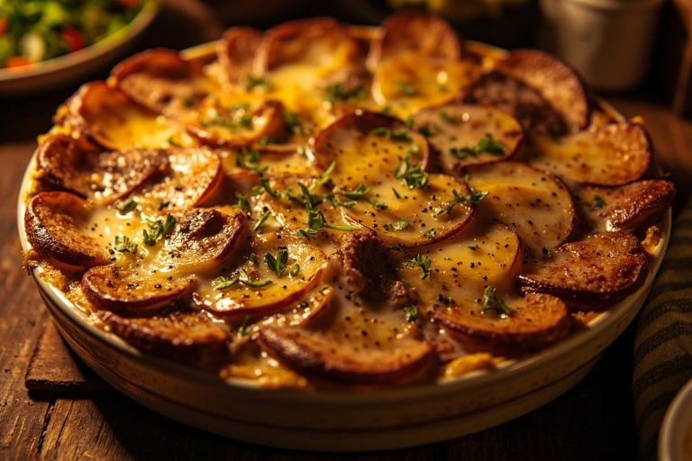 Мясо по-французски с картофелем и грибами: пошаговый рецепт.