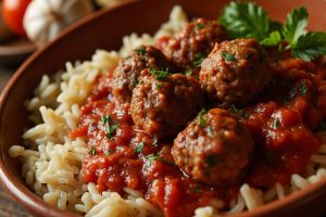 Фрикадельки в томатном соусе с рисом: пошаговое руководство.
