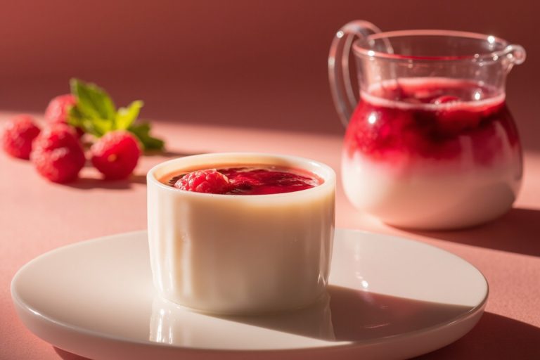 Как сделать Панна котту с малиновым соусом: пошаговая инструкция.