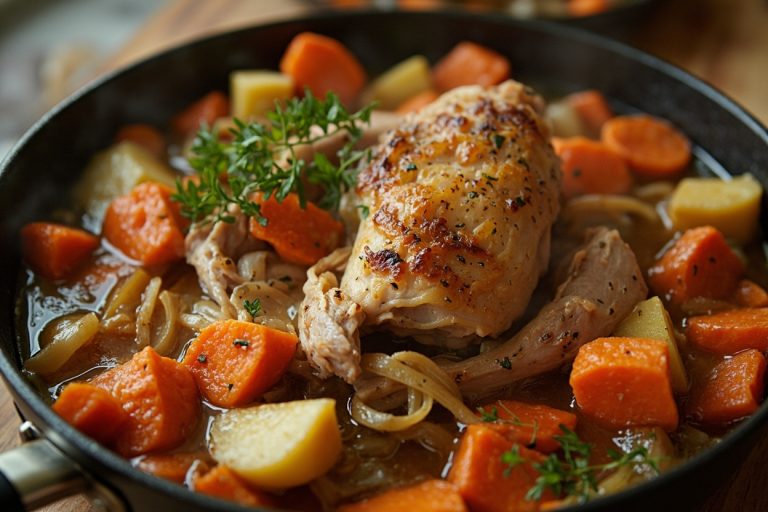 Тушеная индейка с картофелем и морковью: пошаговый рецепт.