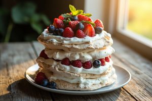 Как приготовить Пирожное с безе и ягодами: пошаговая инструкция.