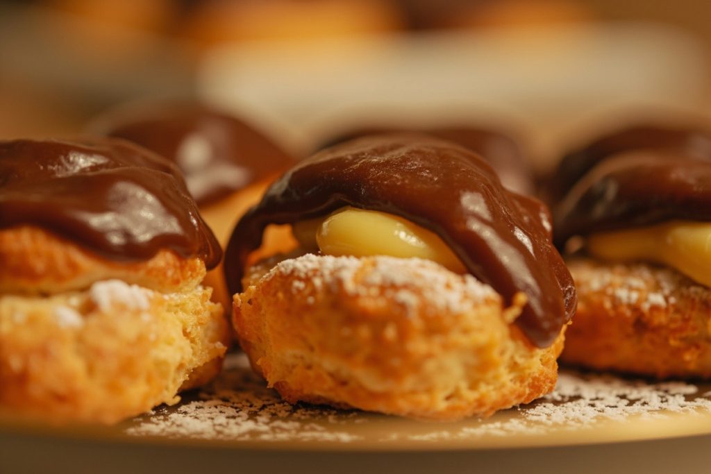 Как сделать Пирожные с заварным кремом и шоколадной глазурью: пошаговая инструкция.