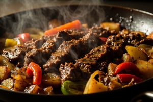 Говядина с картошкой и перцем в соевом соусе: пошаговое руководство.