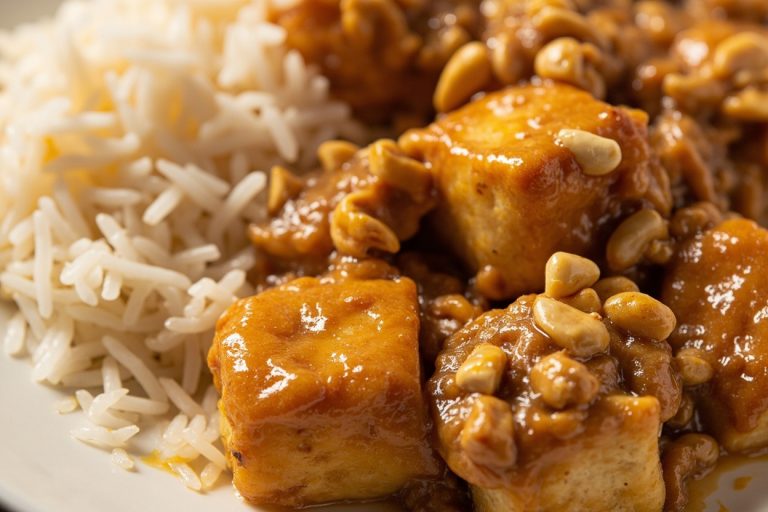Курица с ореховым соусом и рисом: пошаговый рецепт.