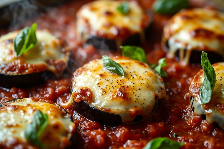 Запеченные баклажаны с моцареллой