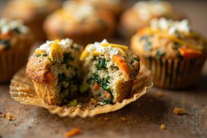 Овощные кексы с сыром