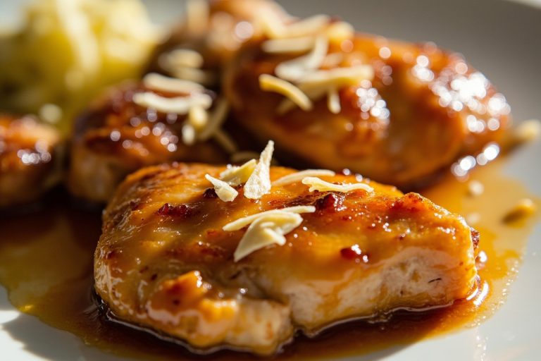 Куриные грудки с медом и имбирем