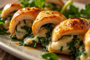 Куриные рулеты с сыром и зеленью