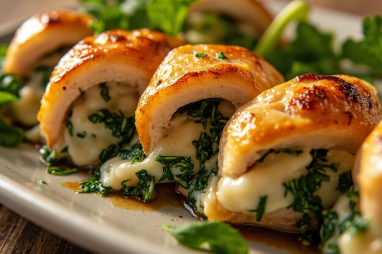 Куриные рулеты с сыром и зеленью