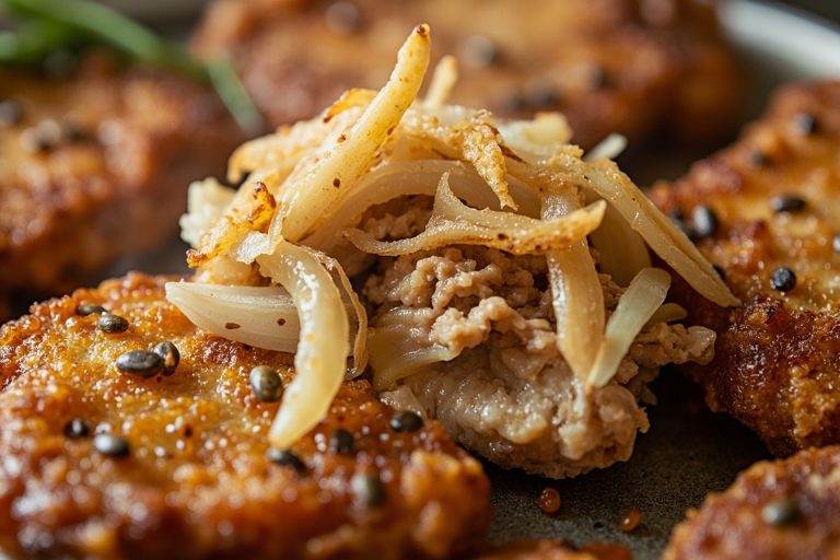 Куриные котлеты с квашеной капустой и тмином