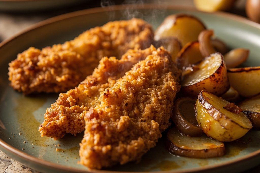 Котлеты из курицы с картофелем и луком