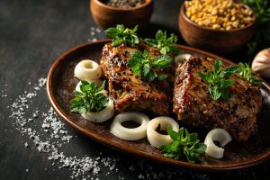 Котлеты из баранины с мятой и луком