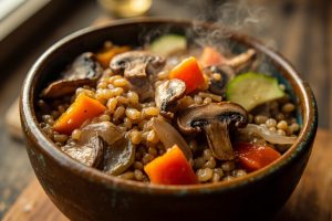 Гречневая каша с овощами и грибами в аэрогриле