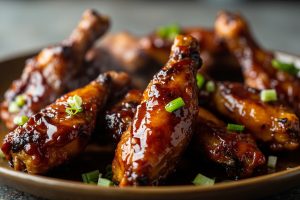 Куриные крылышки с медом и соевым соусом