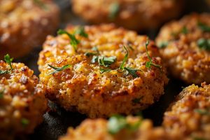 Грибные котлеты с луком и чесноком в аэрогриле