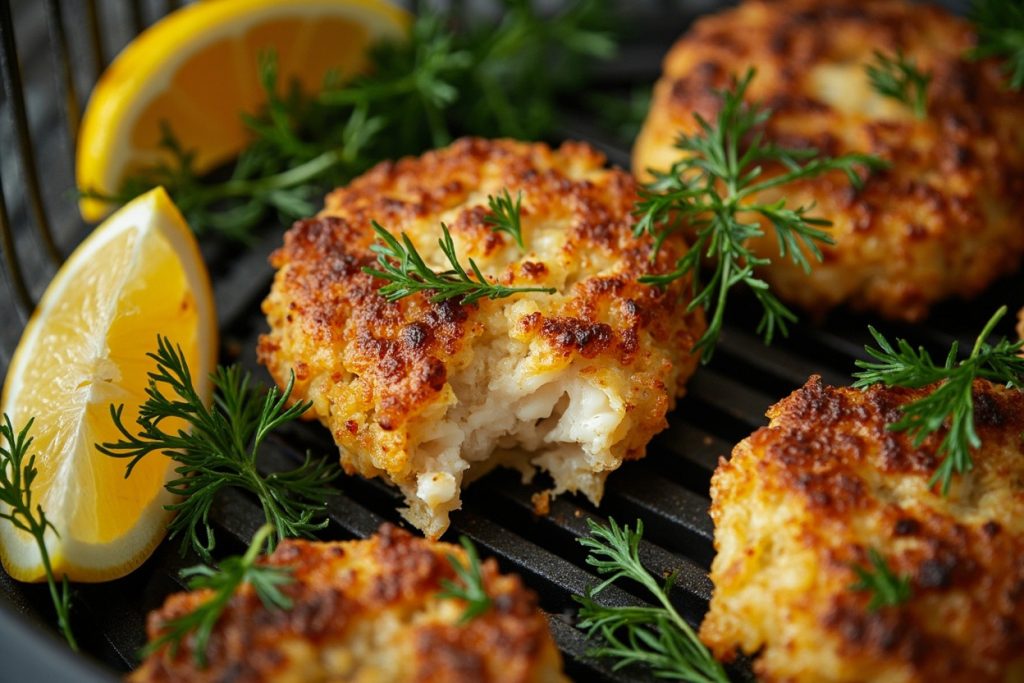 Рыбные котлеты с лимоном и укропом в аэрогриле