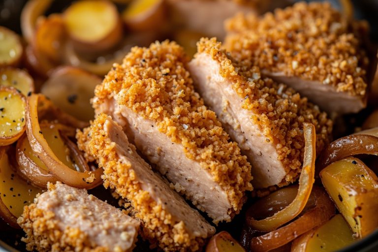 Котлеты из индейки с картофелем и луком в аэрогриле