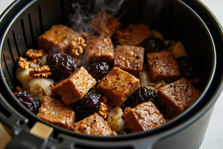 Телятина с черносливом и орехами в аэрогриле