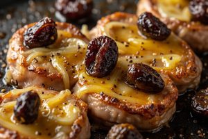 Телятина с черносливом и сыром в аэрогриле