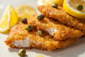 Рыбные котлеты с лимоном и каперсами в аэрогриле