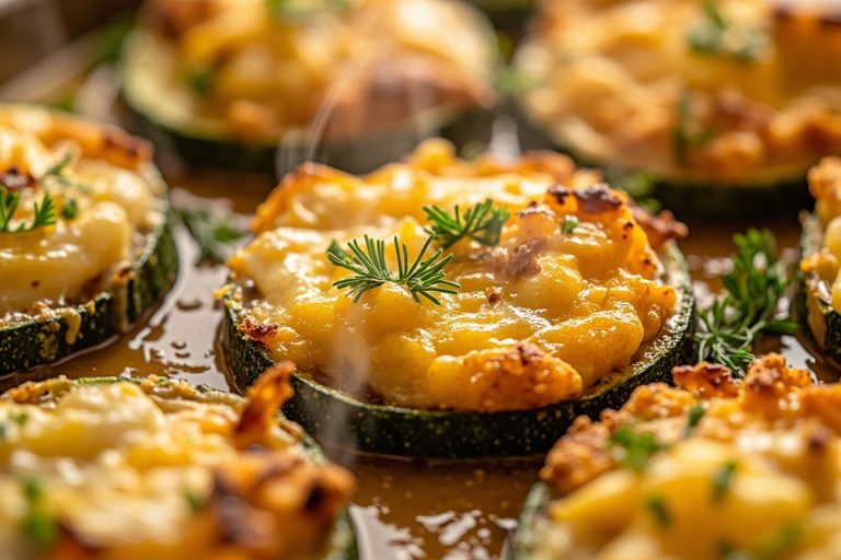 Запеченные кабачки с сыром и укропом в аэрогриле
