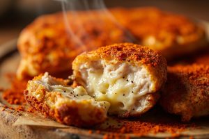 Куриные котлеты с сыром и паприкой в аэрогриле