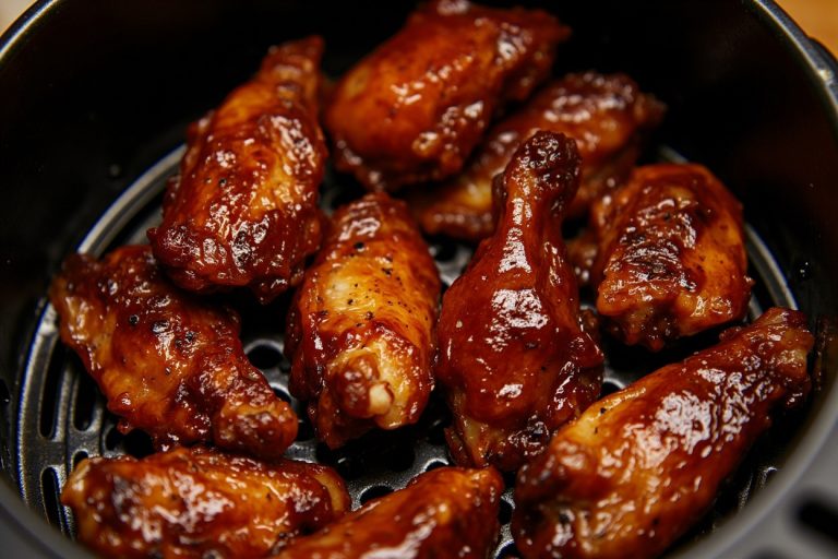 Куриные крылышки с соусом BBQ в аэрогриле