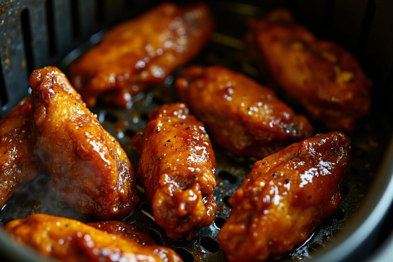Куриные крылышки с соусом из меда и соевого соуса в аэрогриле