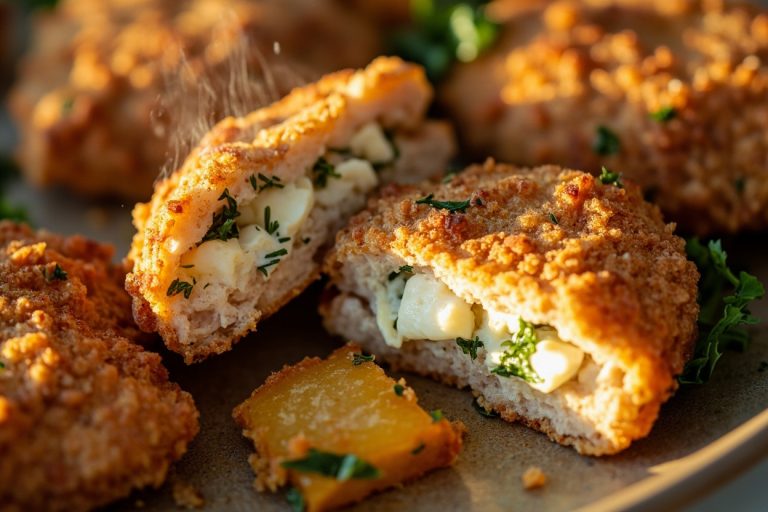 Куриные котлеты с сыром фета и зеленью в аэрогриле