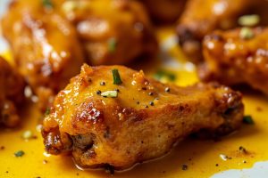 Куриные крылышки с соусом из йогурта и карри в аэрогриле