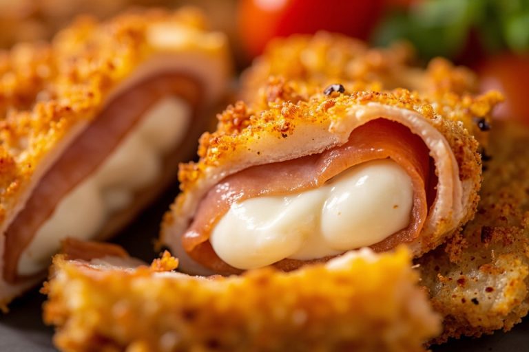 Куриные котлеты с сыром моцарелла и прошутто в аэрогриле